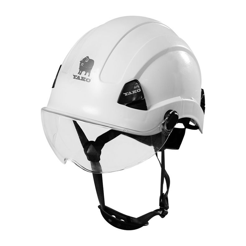Casco Yako Blanco con visera Steelpro ISP-1