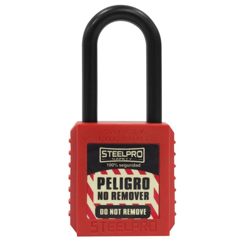 Candado Steelpro Dielectrico Rojo-0
