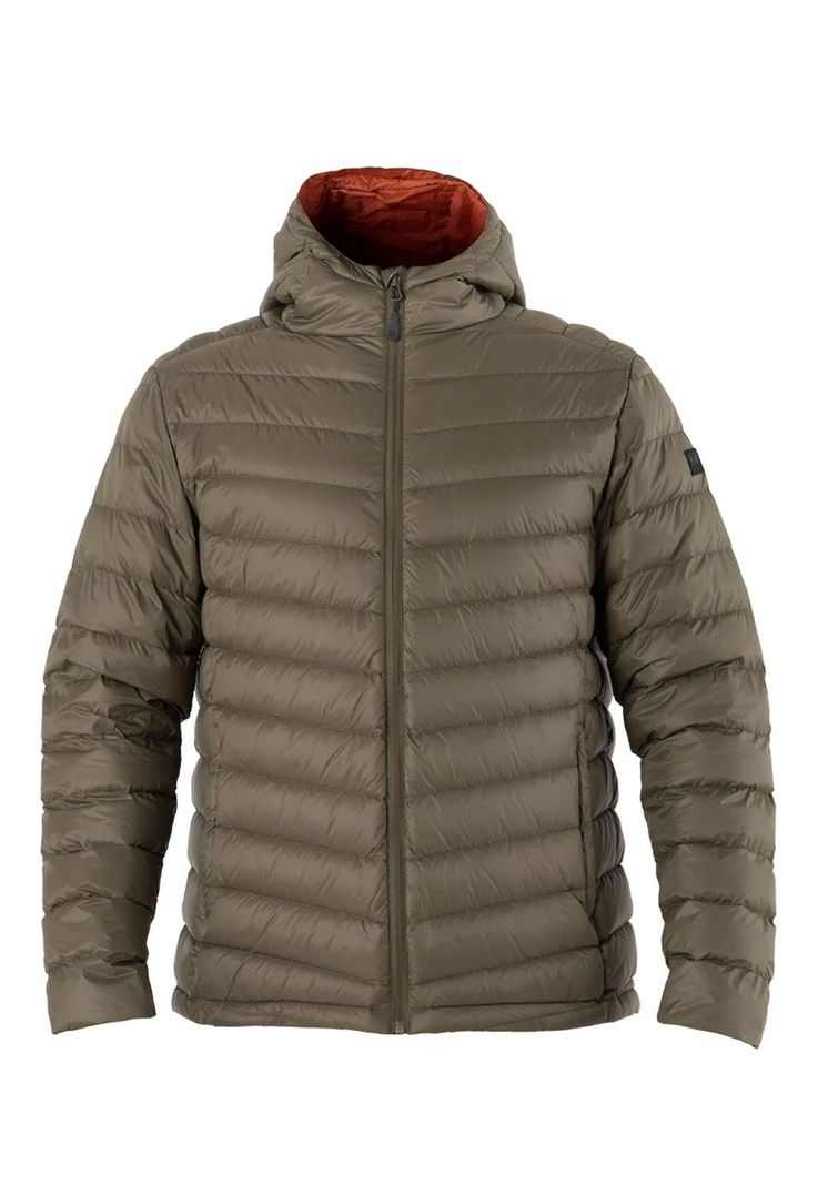 Parka Pluma Hw Pullay con Gorro Verde Oliva-0