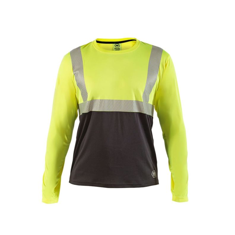 Polera Reflectiva HW Amarillo Fluor Manga Larga-0