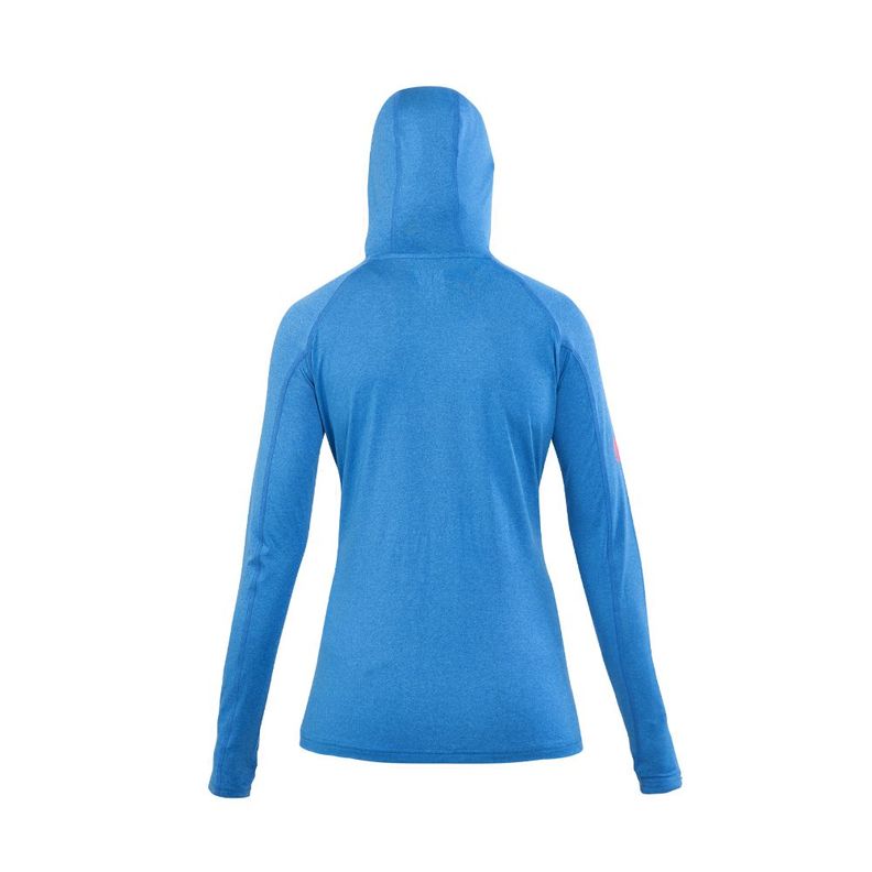 Polera Dry Fit Hw Spx C/ Gorro Manga Larga Mujer Blue-1