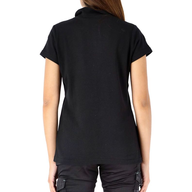 Polera Pique QUEBEC Manga Corta Negro Mujer-1
