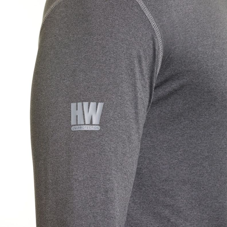 Polera Dry Fit HW SPX Manga Larga Hombre Carbon Grey-3