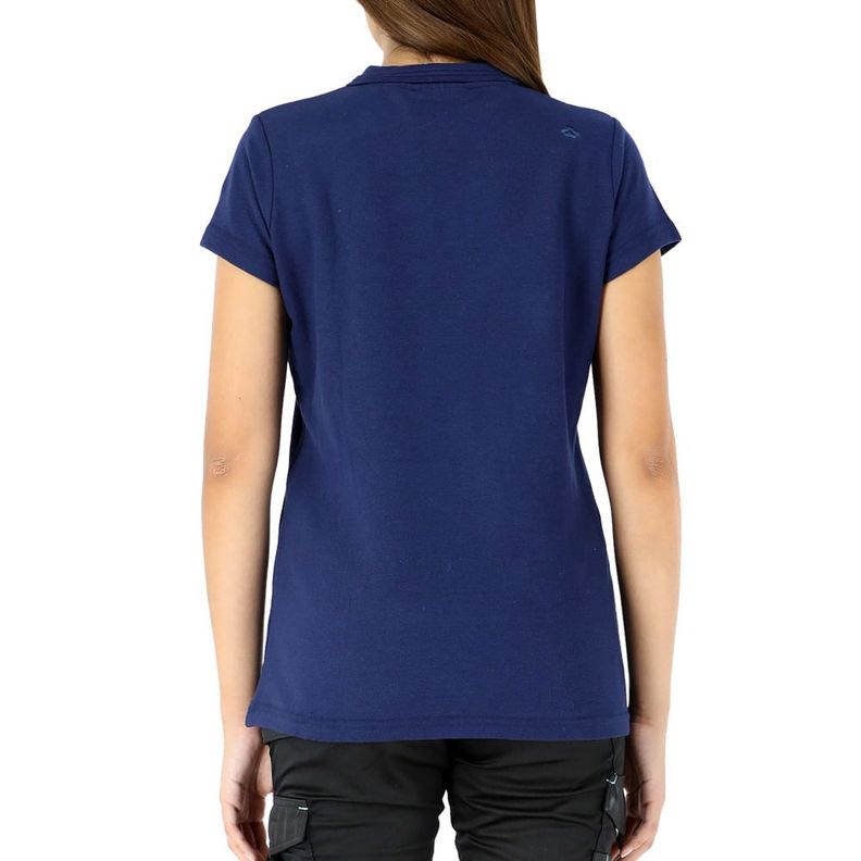 Polera Pique QUEBEC Manga Corta Azul Mujer-1