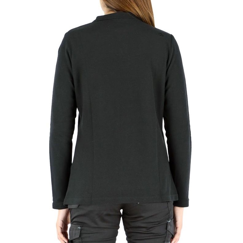 Polera Pique QUEBEC Manga Larga Negro Mujer-1