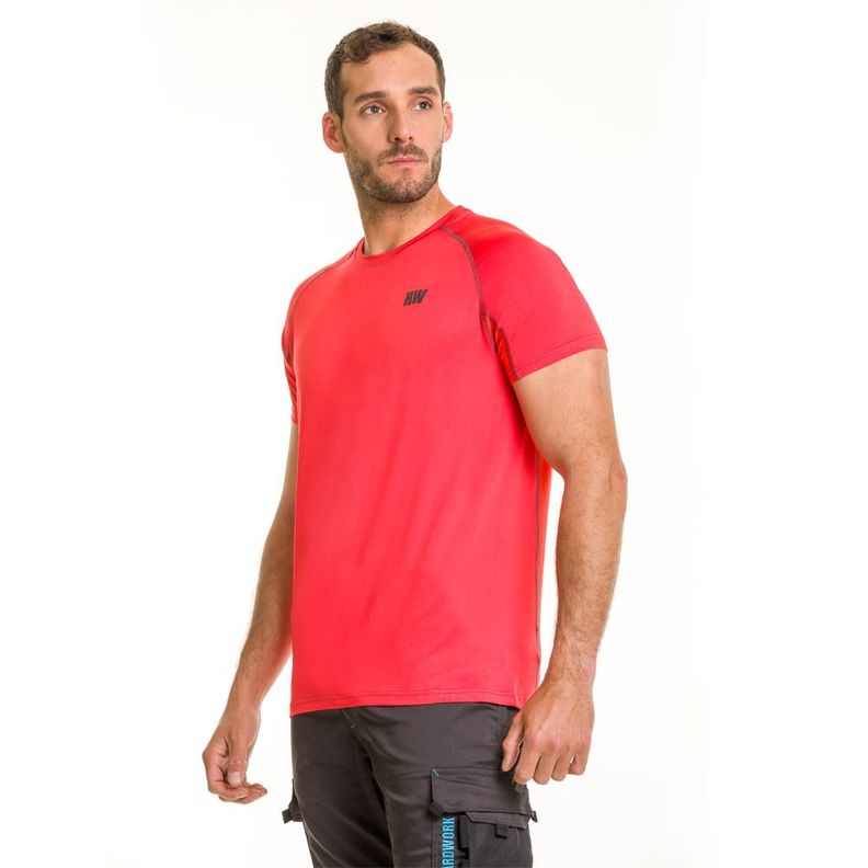 Polera Dry Fit Hw Spx Manga Corta Hombre Orange-2