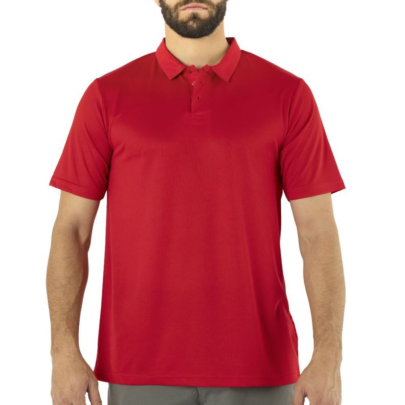 Polera Cooldry Quebec Manga Corta Rojo-0