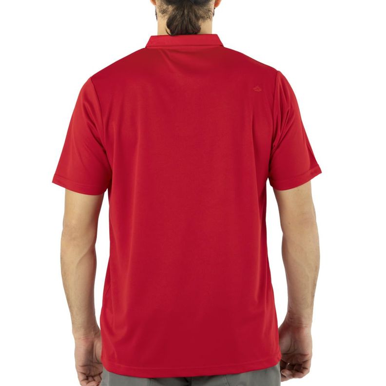 Polera Cooldry Quebec Manga Corta Rojo-1