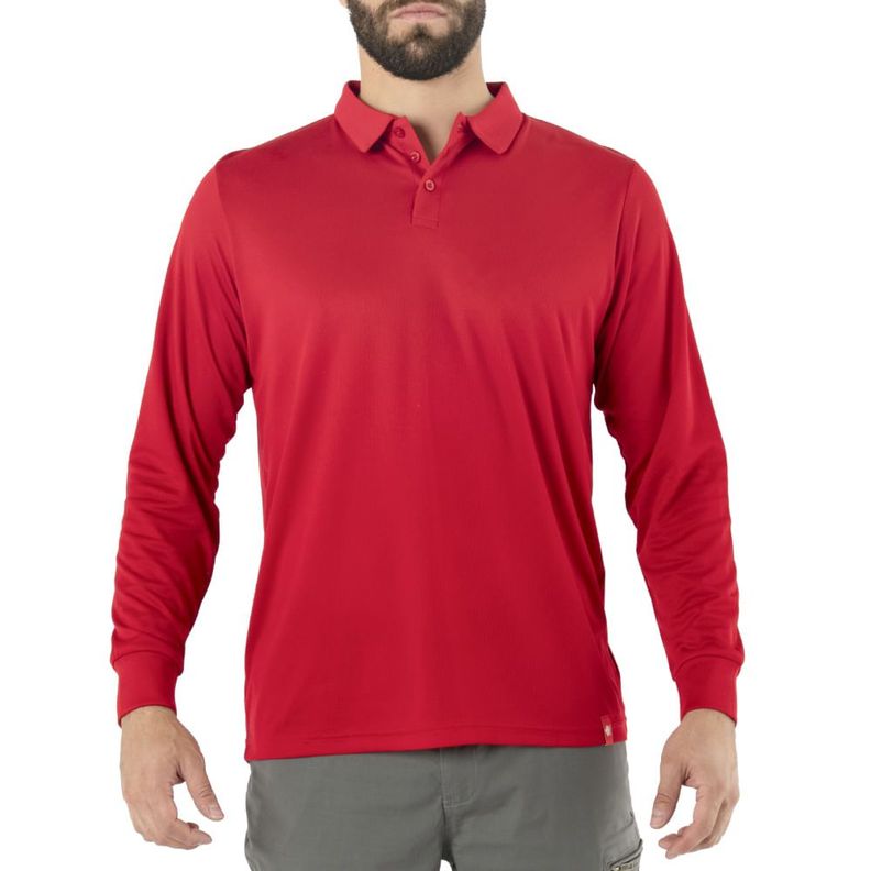 Polera Cooldry Quebec  M/L Roja-0