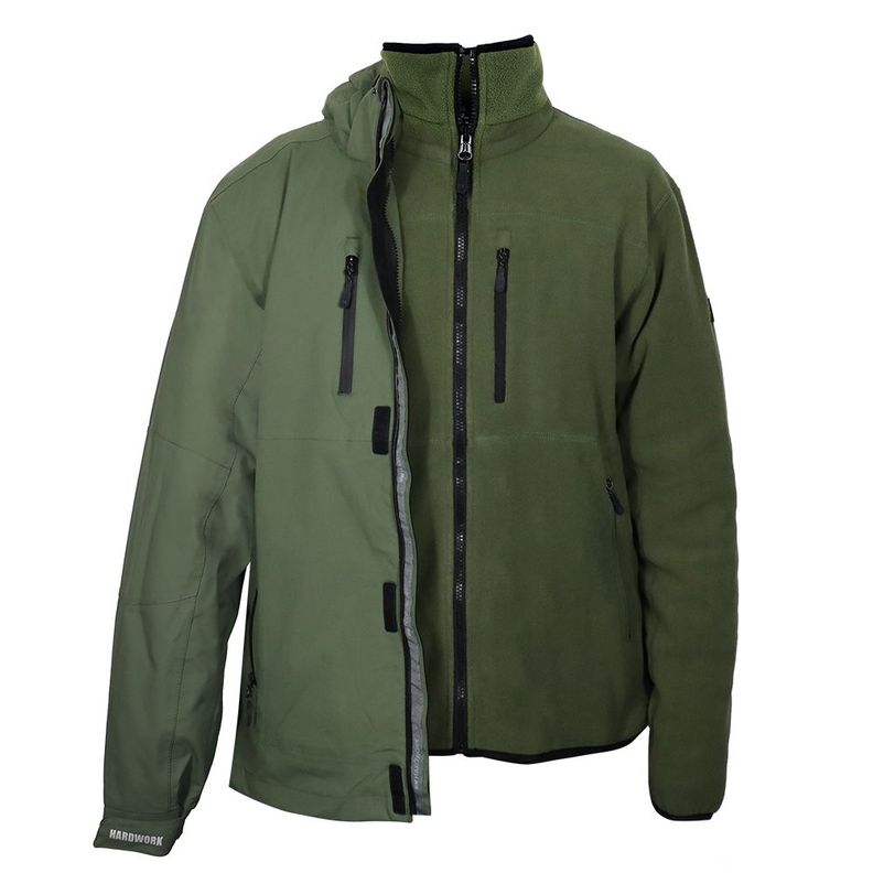 Parka Desmontable HW Reno 3 en 1 Verde Oliva-3