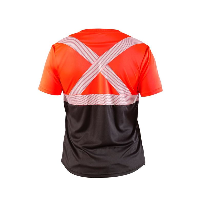 Polera Reflectiva HW Rojo Fluor Manga Corta-1