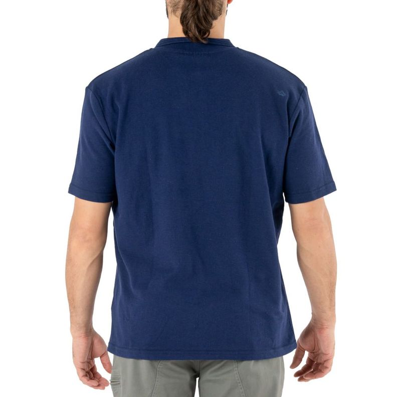 Polera Pique Quebec Manga Corta Azul-1