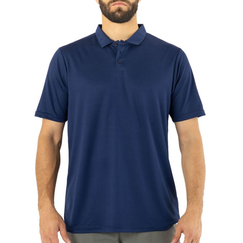 Polera Cooldry Quebec Manga Corta Azul-0