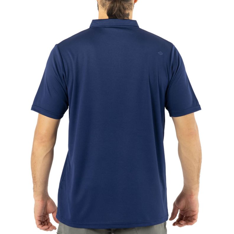 Polera Cooldry Quebec Manga Corta Azul-1