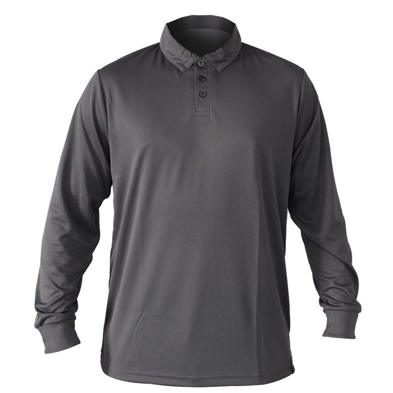 Polera Cooldry Quebec Manga Larga Gris-0