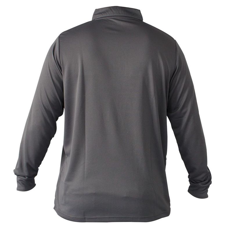 Polera Cooldry Quebec Manga Larga Gris-1