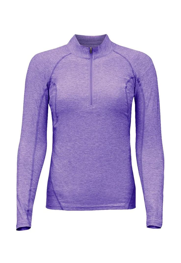 Polera Dry Fit Hw Manga Larga Mujer Lila-0