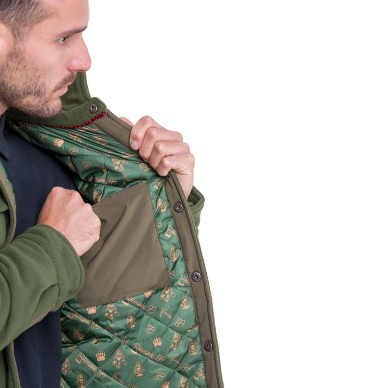 Chaqueta Polar Quebec Grizzly Verde Oliva-3