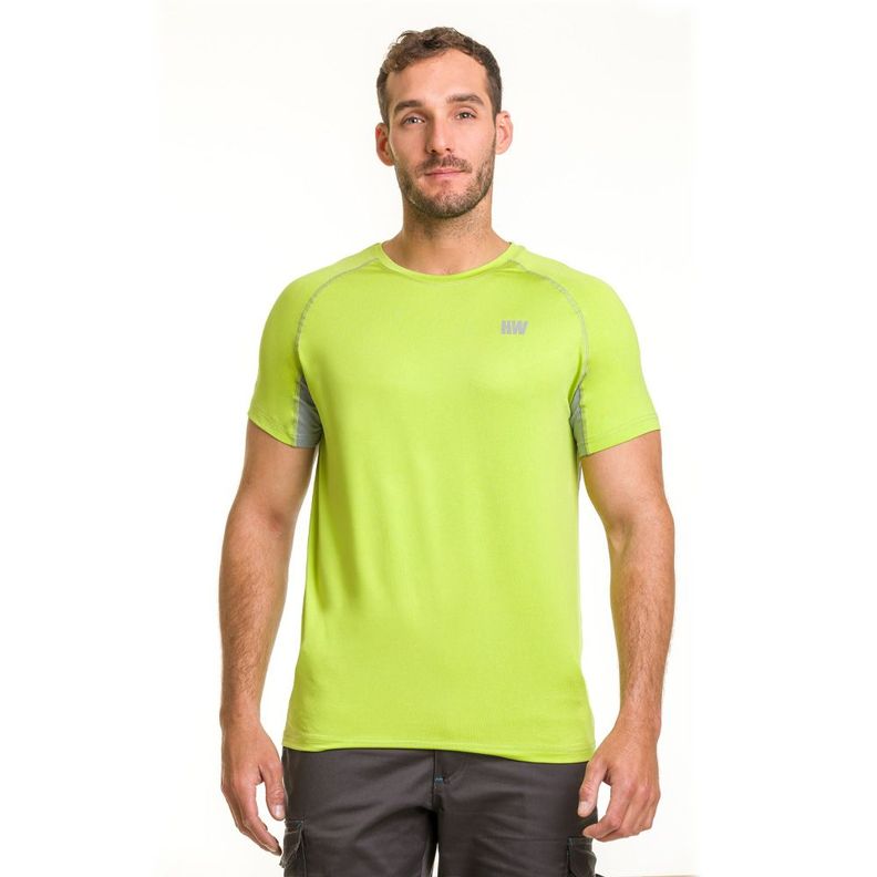 Polera Dry Fit Hw Spx Manga Corta Hombre Lime-0