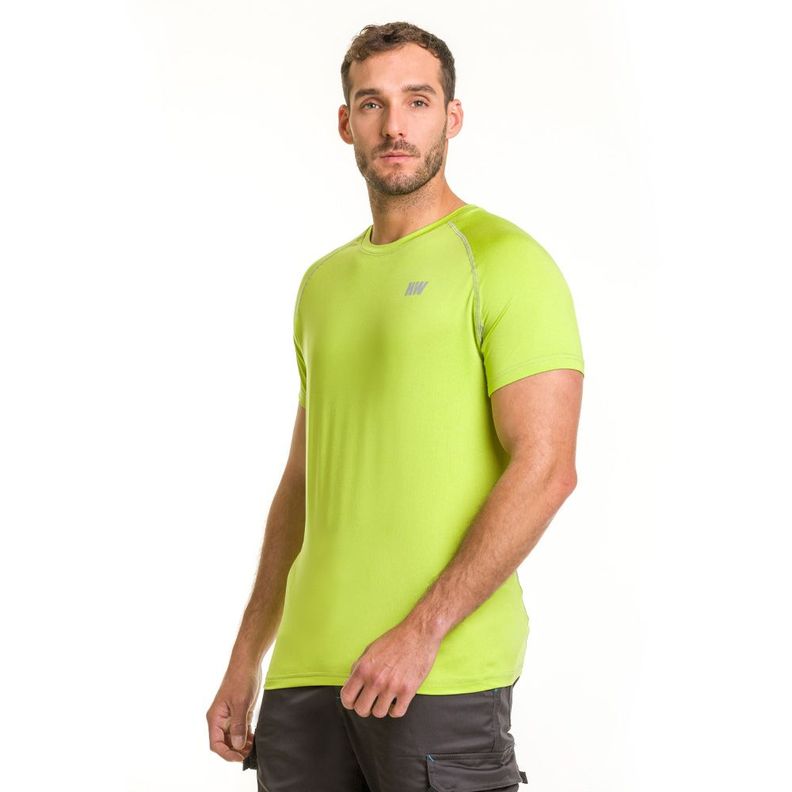 Polera Dry Fit Hw Spx Manga Corta Hombre Lime-2