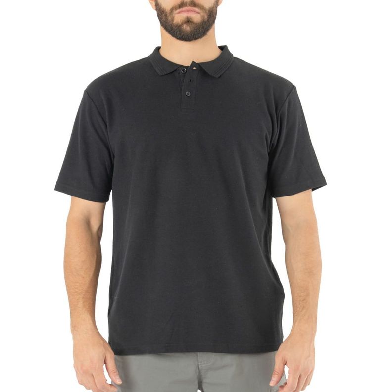 Polera Pique Quebec Manga Corta Negro-0