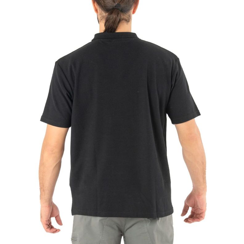 Polera Pique Quebec Manga Corta Negro-1