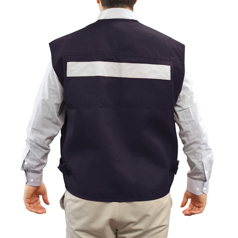 Chaleco Geólogo Poplin con Cinta Azul-1