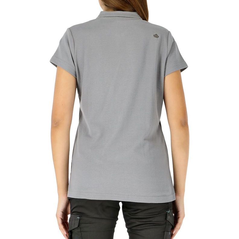 Polera Pique QUEBEC Manga Corta Gris Mujer-1