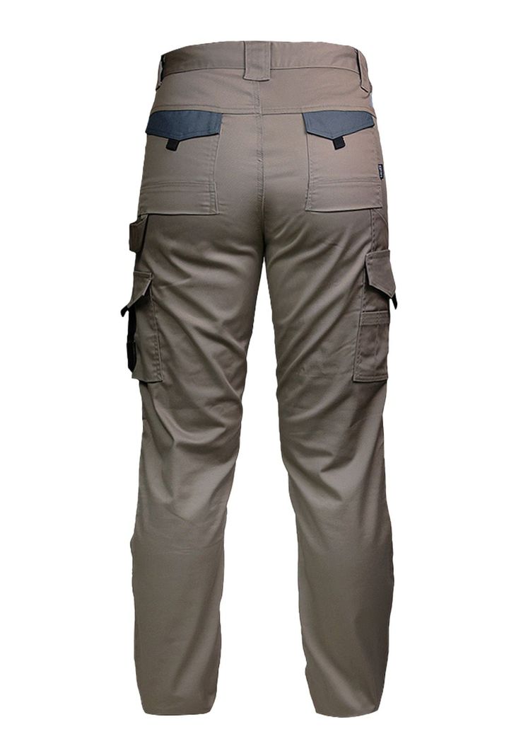 Pantalón Cargo HW Dakota Spandex Cafe Mujer-1
