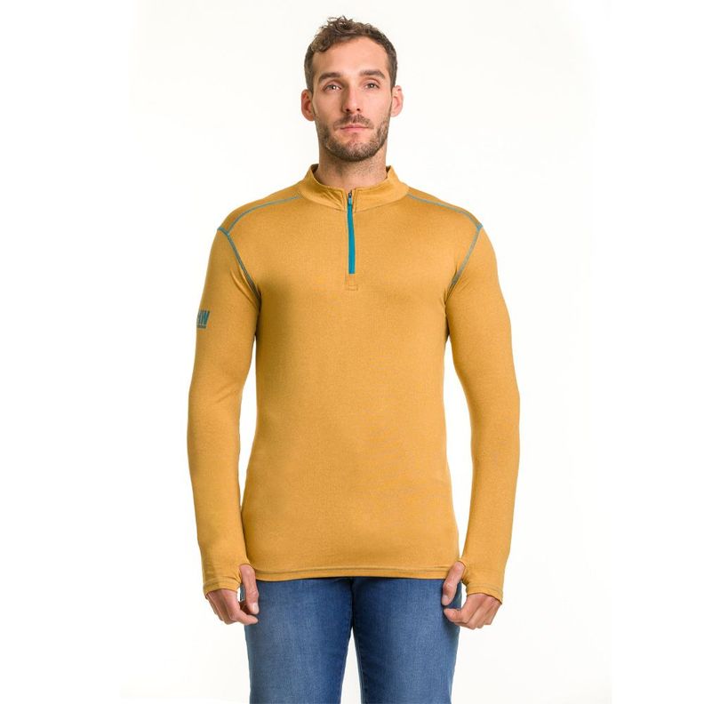 Polera Dry Fit HW SPX Manga Larga Hombre Mustard-0