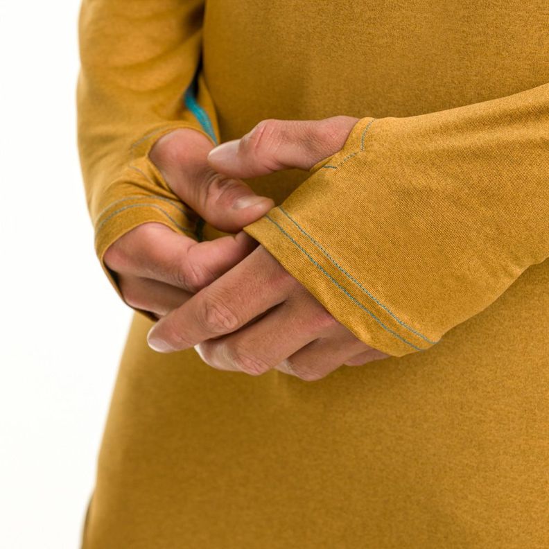 Polera Dry Fit HW SPX Manga Larga Hombre Mustard-5