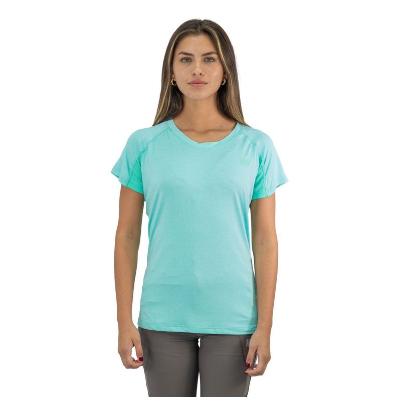 Polera Dry Fit HW SPX Manga Corta Mujer Aqua Celeste XS