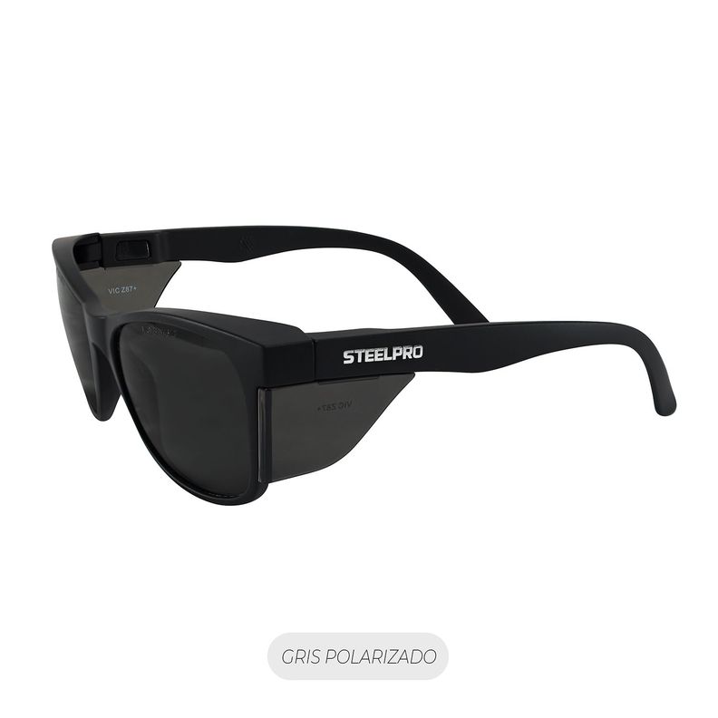 Lente Seguridad Safeblack Gris Polarizado Steelpro