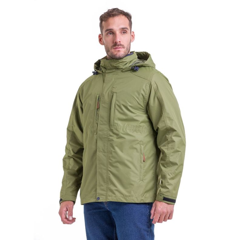 Parka Desmontable Quebec Ottawa 3 en 1 Verde Oliva-0