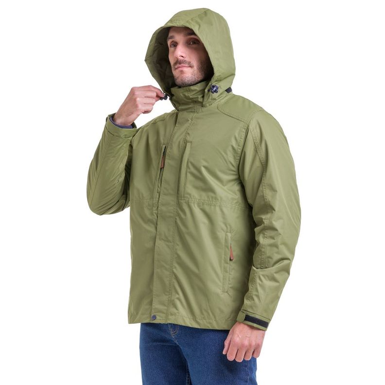 Parka Desmontable Quebec Ottawa 3 en 1 Verde Oliva-1