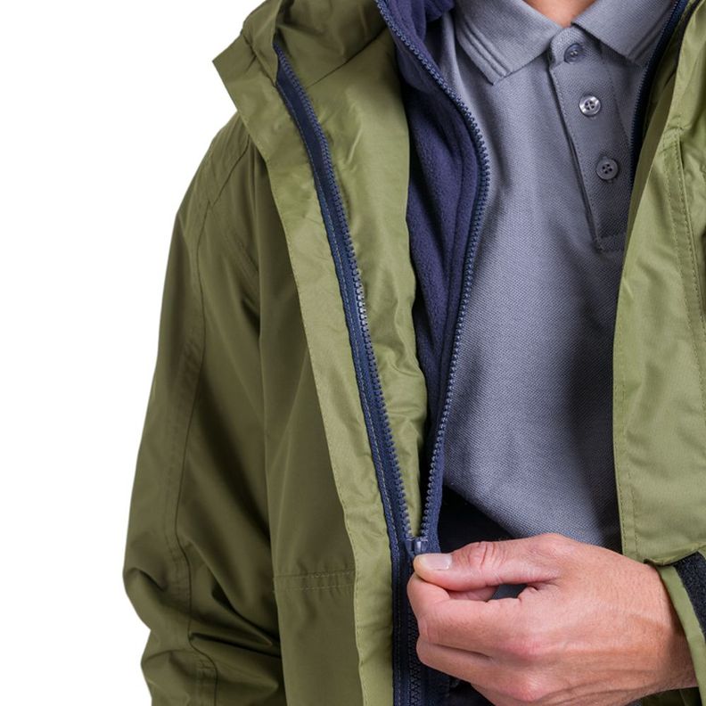 Parka Desmontable Quebec Ottawa 3 en 1 Verde Oliva-7