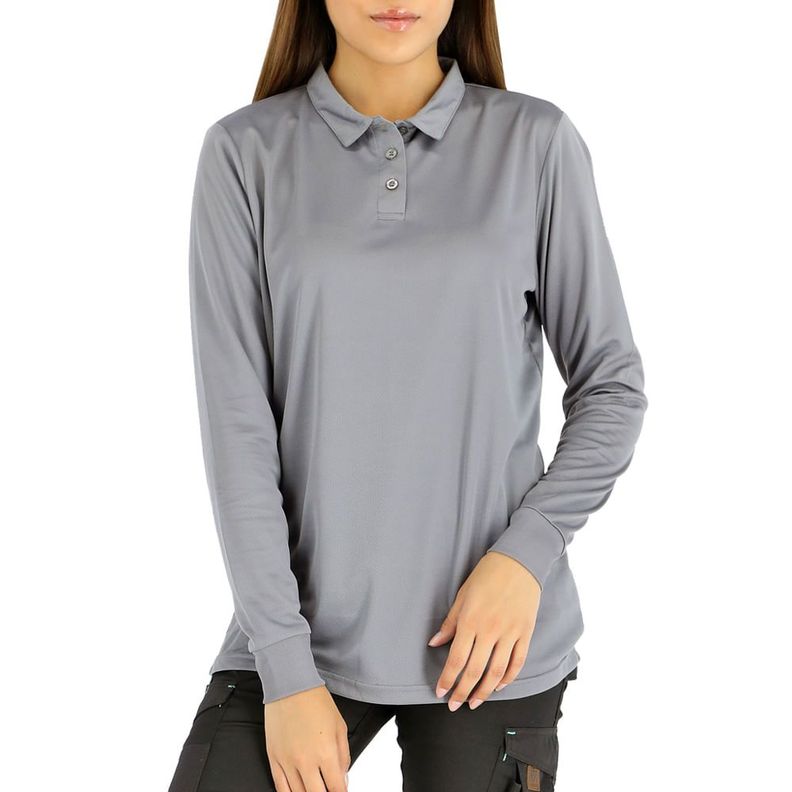Polera Cooldry quebec Manga Larga Mujer Gris-2