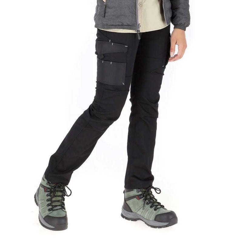 Pantalón Cargo HW Dakota Spandex Mujer Dark Shadow-0