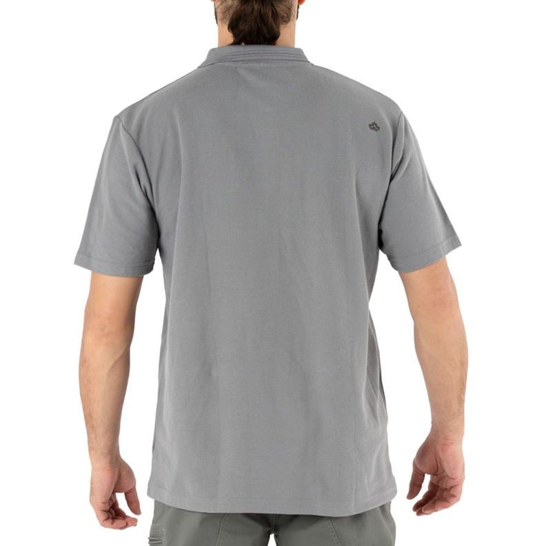Polera Pique Quebec Manga Corta Gris-1