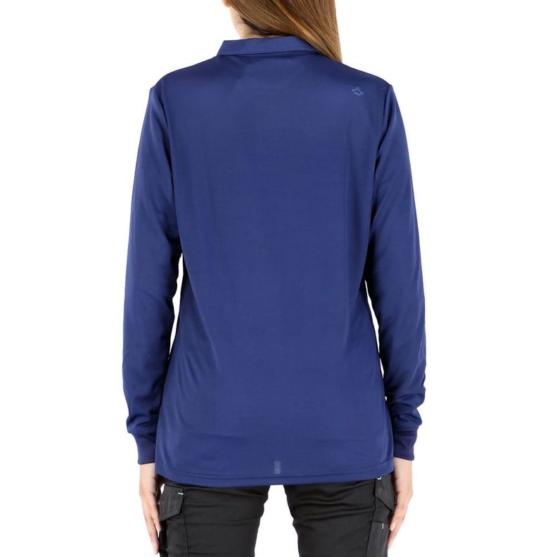 Polera Cooldry quebec Manga Larga Mujer Azul-3