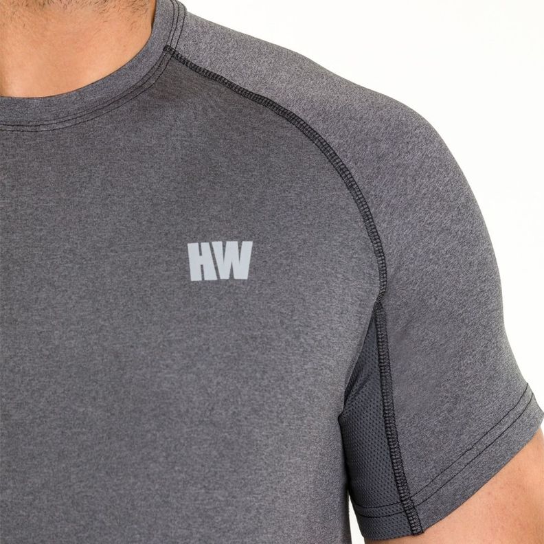 Polera Dry Fit Hw Spx Manga Corta Hombre Carbon Grey-3