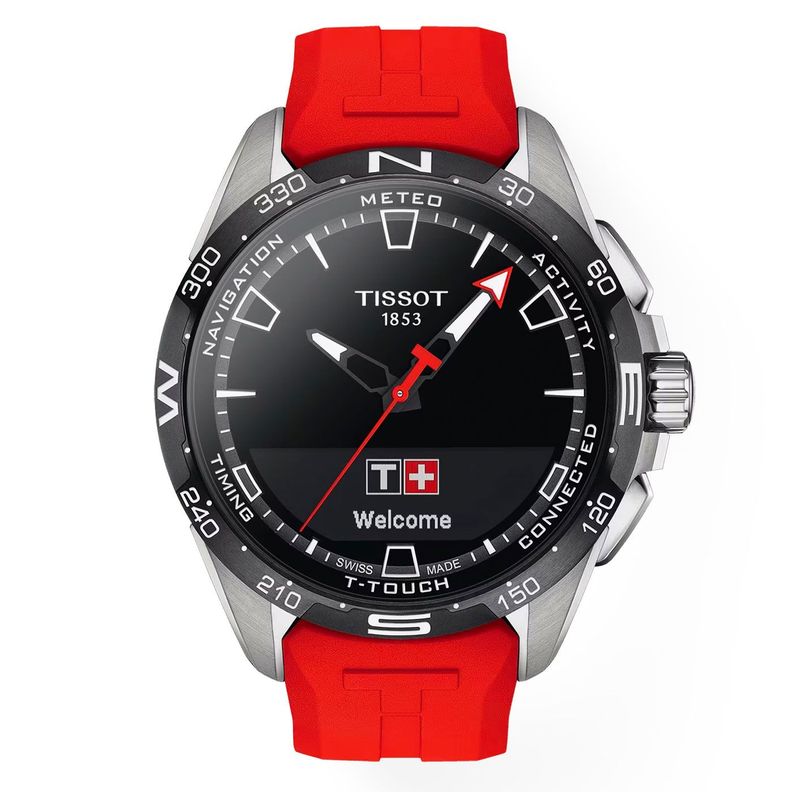 Reloj Digital Tissot T-Touch Connect Solar Rojo-0