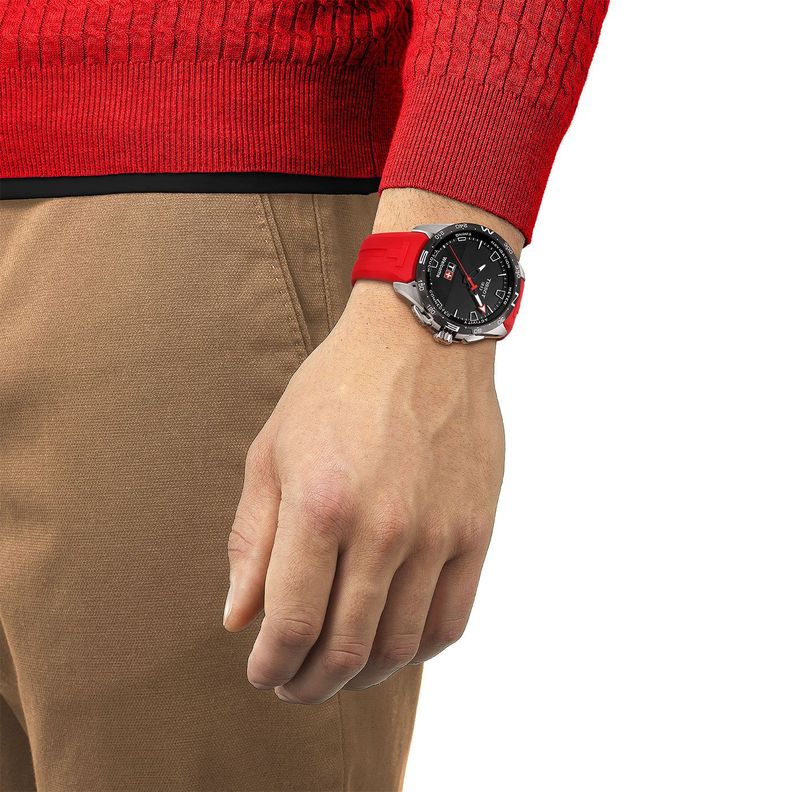 Reloj Digital Tissot T-Touch Connect Solar Rojo-1