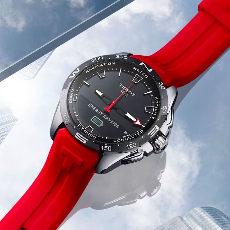 Reloj Digital Tissot T-Touch Connect Solar Rojo-2