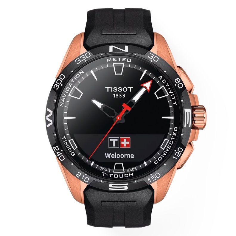 Reloj Digital Tissot T-Touch Connect Solar Oro Rosa-0