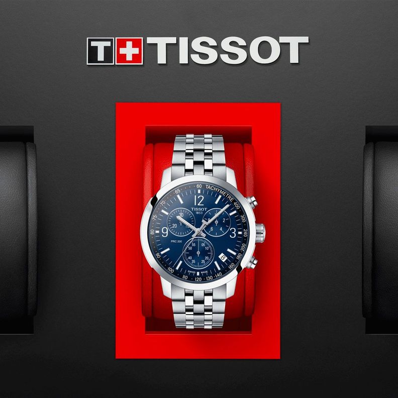 Reloj Tissot PRC 200 Chronograph Acero Azul-2