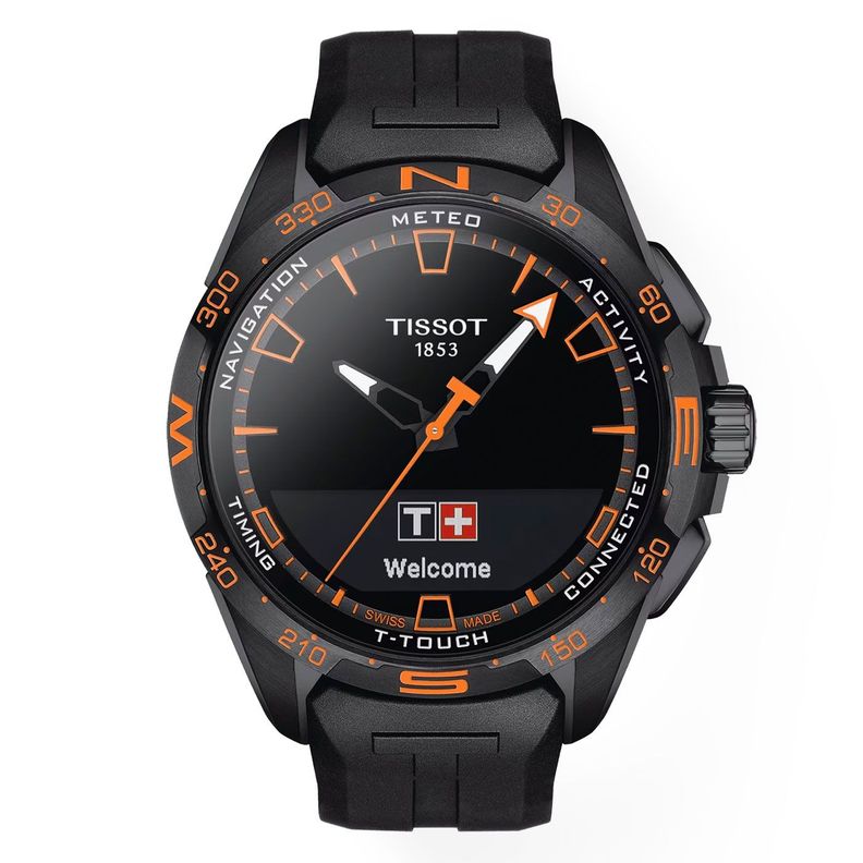 Reloj Digital Tissot T-Touch Connect Naranjo Negro