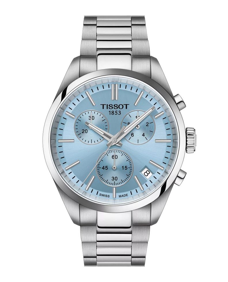 Reloj Tissot PR100 Chronograph Acero Azul Hielo-0