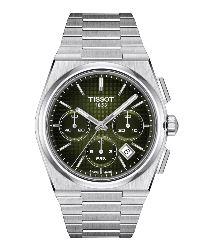 Reloj Tissot Prx Chrono Acero Verde-0