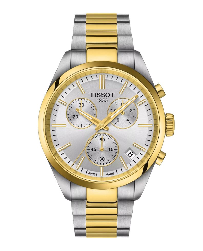 Reloj Tissot PR100 Chronograph Bicolor Dorado-0